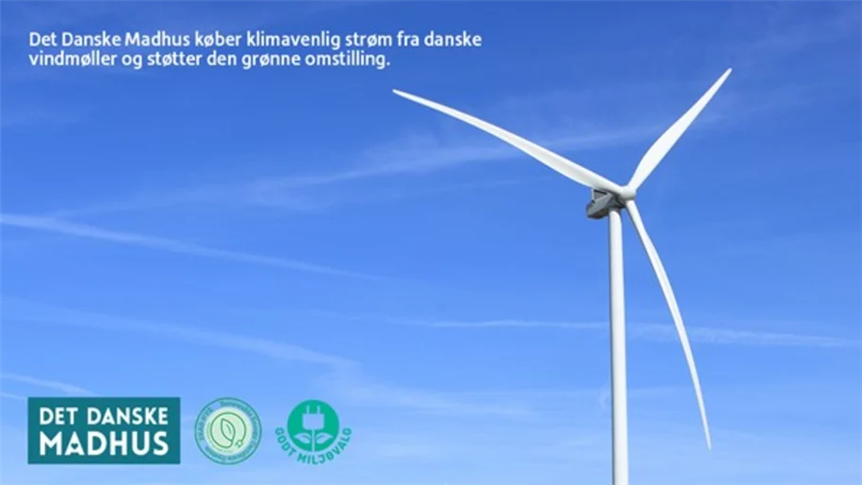 Det Danske Madhus CO2-neutraliserer deres strømforbrug og sparer klimaet for 362,5 ton CO2 årligt - Det Danske Madhus bliver fra 2022 RECS-certificeret